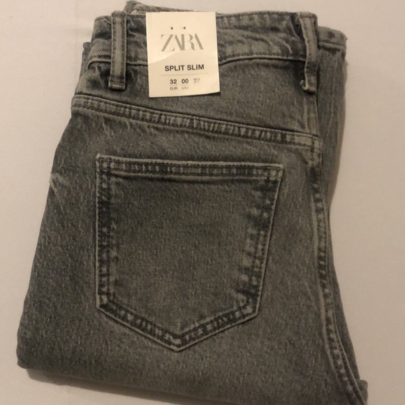 ZARA Split Hem Jeans Size 00 - Picture 1 of 5